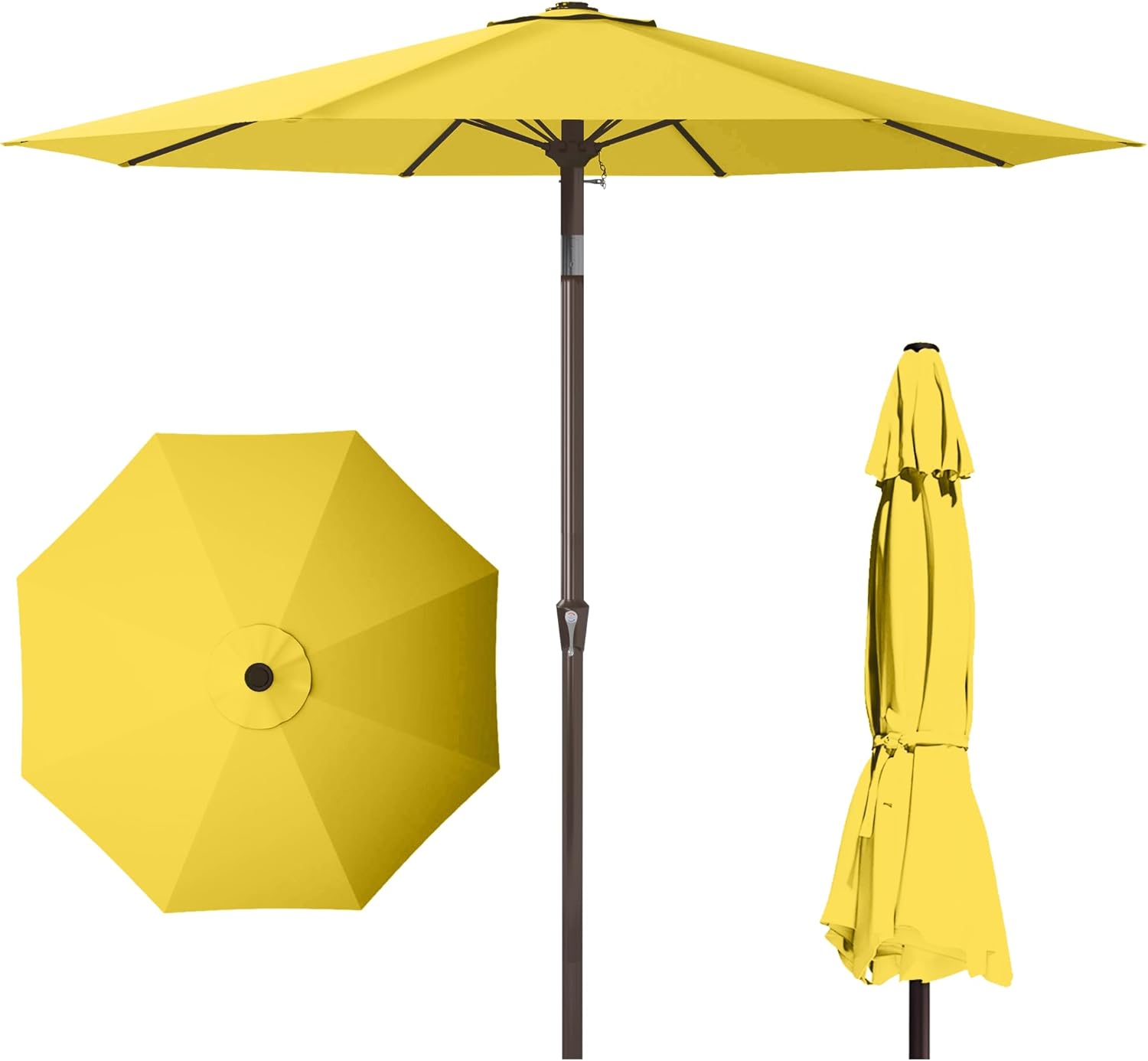 PatioKingdom 11FT Patio Umbrella with Tilt and Crank for Shade