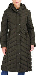 Madden Girl Womens Maxi Puffer Winter Coat - Long Quilted Jacket