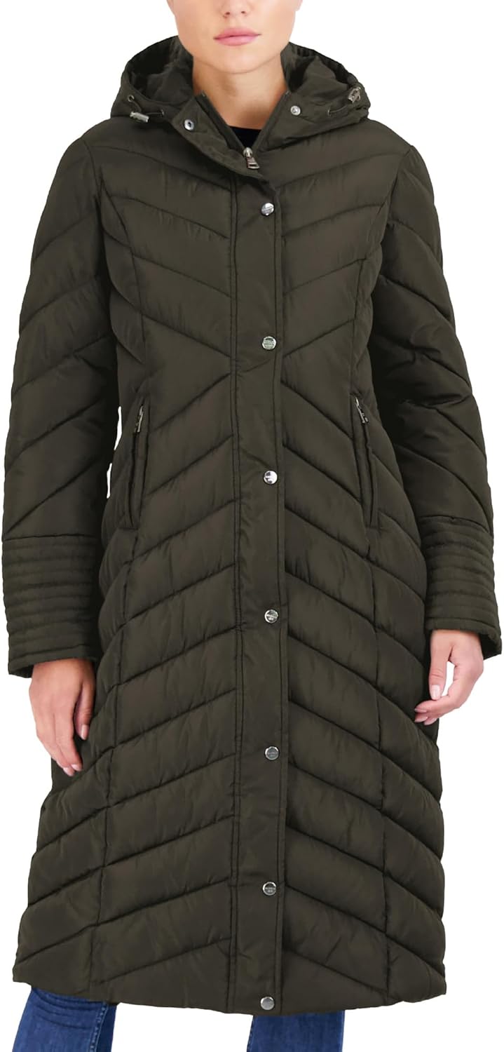 Madden Girl Womens Maxi Puffer Winter Coats for Stylish Warmth