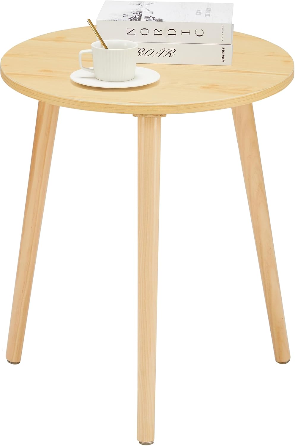 Apicizon Small Round Side Table for Bedroom and Living Room