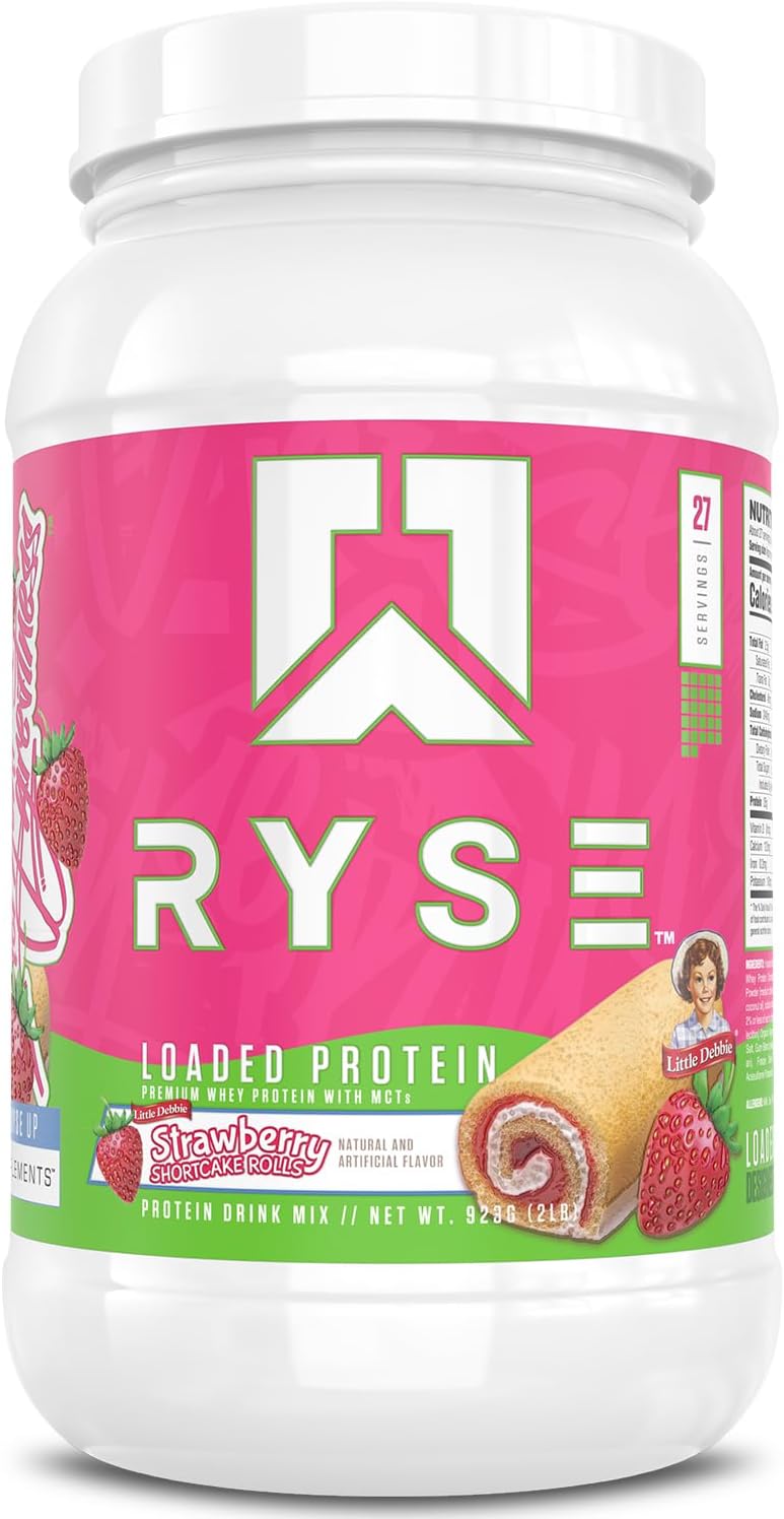 RYSE Loaded Protein Powder - Strawberry Shortcake Flavor Delight