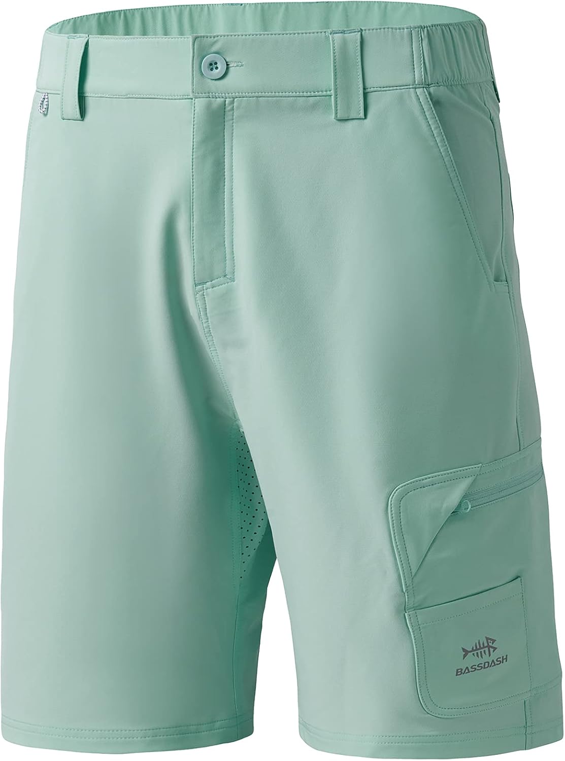 BASSDASH 10.5 Mens Fishing Cargo Shorts Quick Dry UPF 50