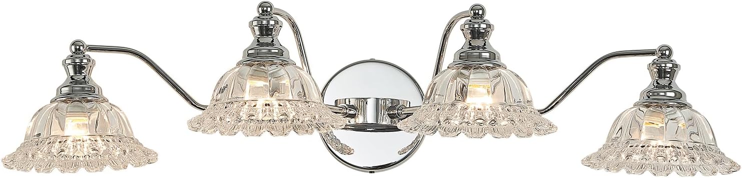 Chrome 4 Light Vanity Light for Elegant Bathroom Illumination