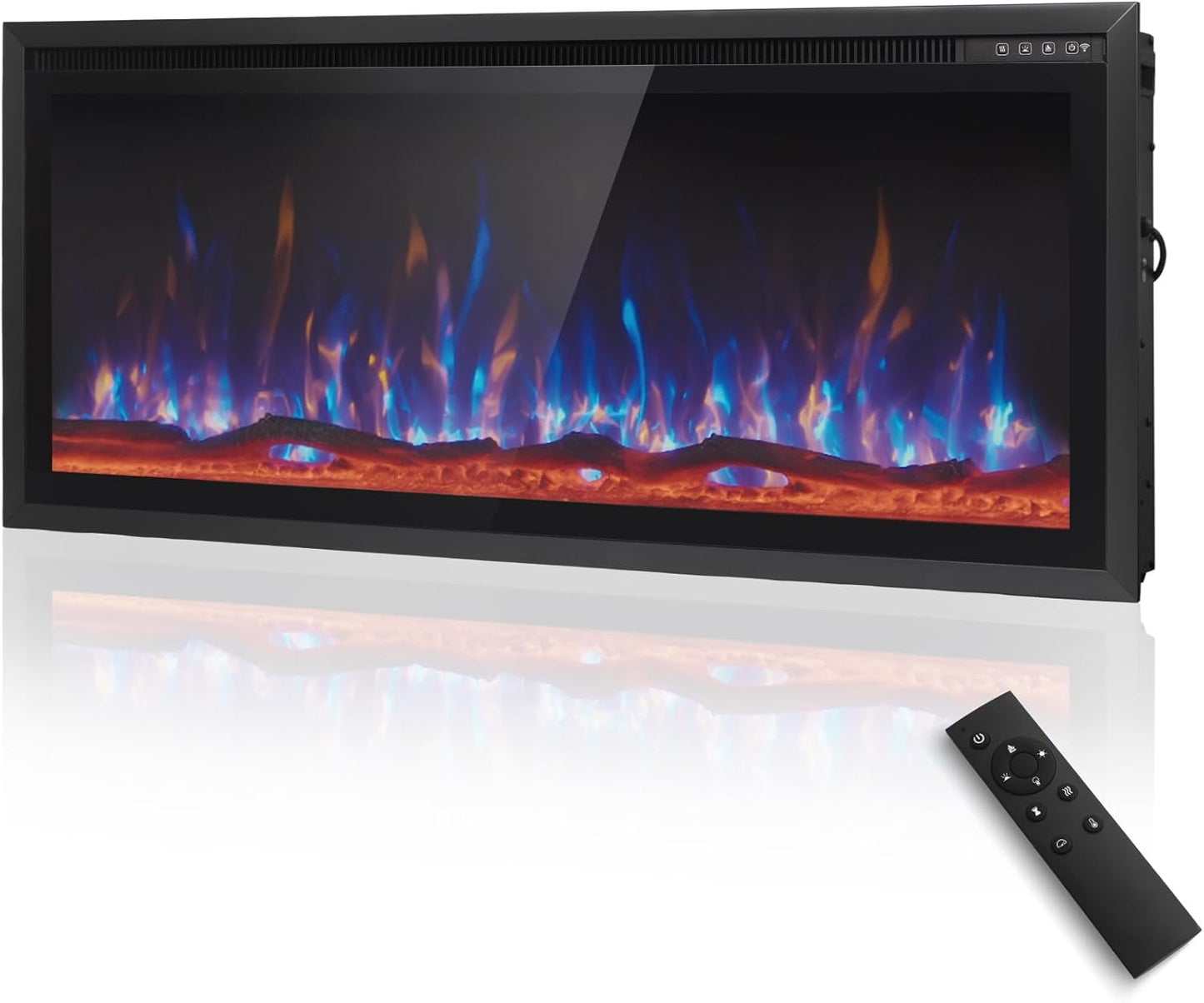MAISON ARTS 42 Electric Fireplace - Remote Controlled LED Flame & Heat