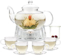 Glass Teapot Set with Infuser & Warmer - Perfect for Tea Lovers