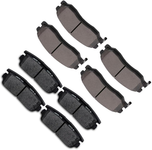 cciyu D1264 D1275 Ceramic Brake Pads Kit for Chevrolet & More