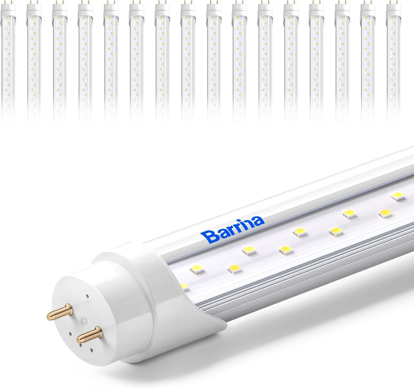 Barrina T8 LED Bulbs 4 Foot - Bright 6000K Ballast Bypass Lights