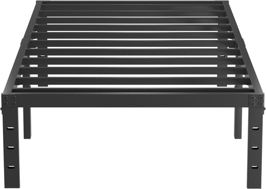 Twin Size Metal Bed Frame - Heavy Duty Platform for Comfort