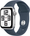 Renewed Apple Watch SE - Silver Aluminum, Storm Blue Band
