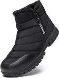Hanani Men's Winter Snow Boots with Faux Fur Lining and Zippers