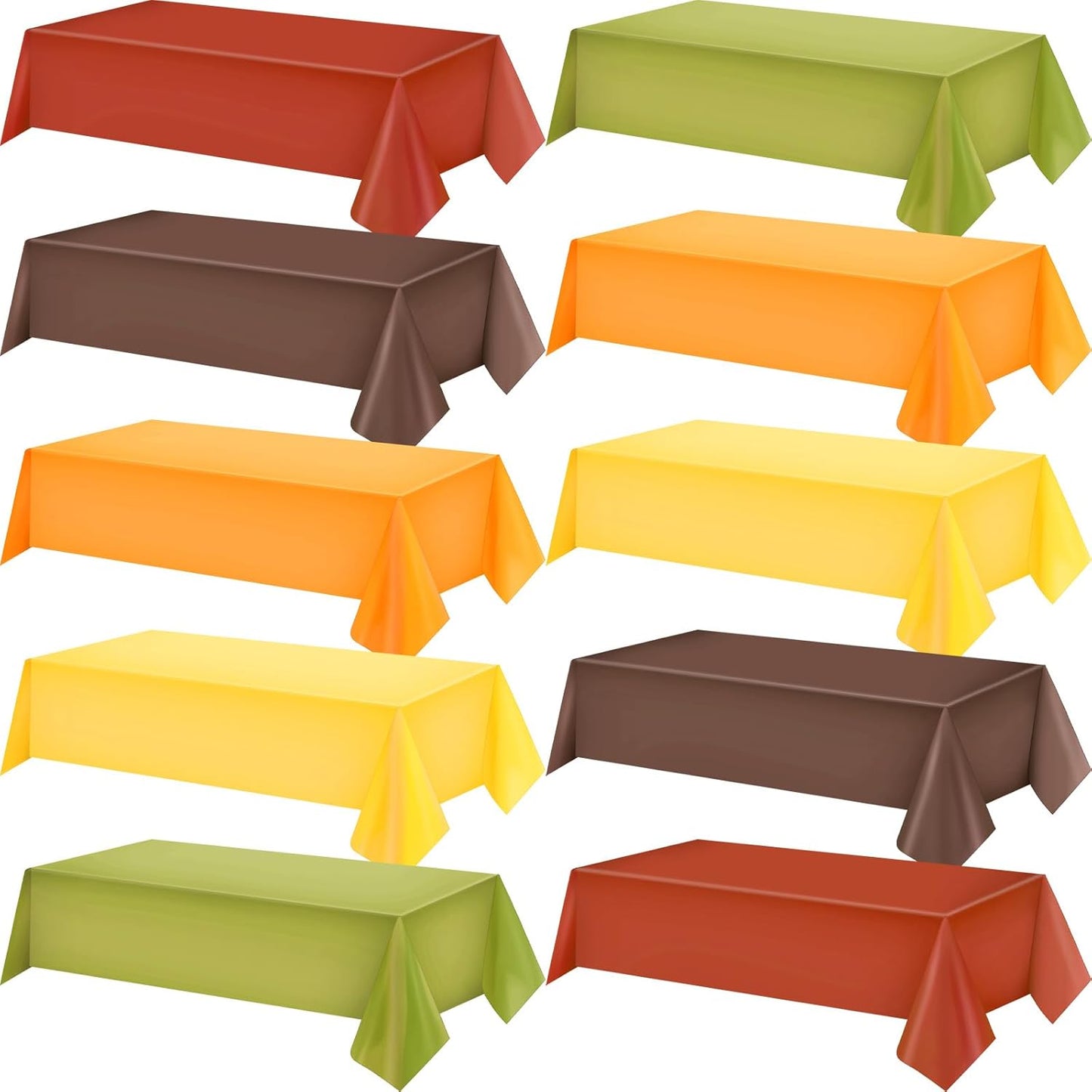 Vibrant Fall Colors Disposable Tablecloths for Thanksgiving