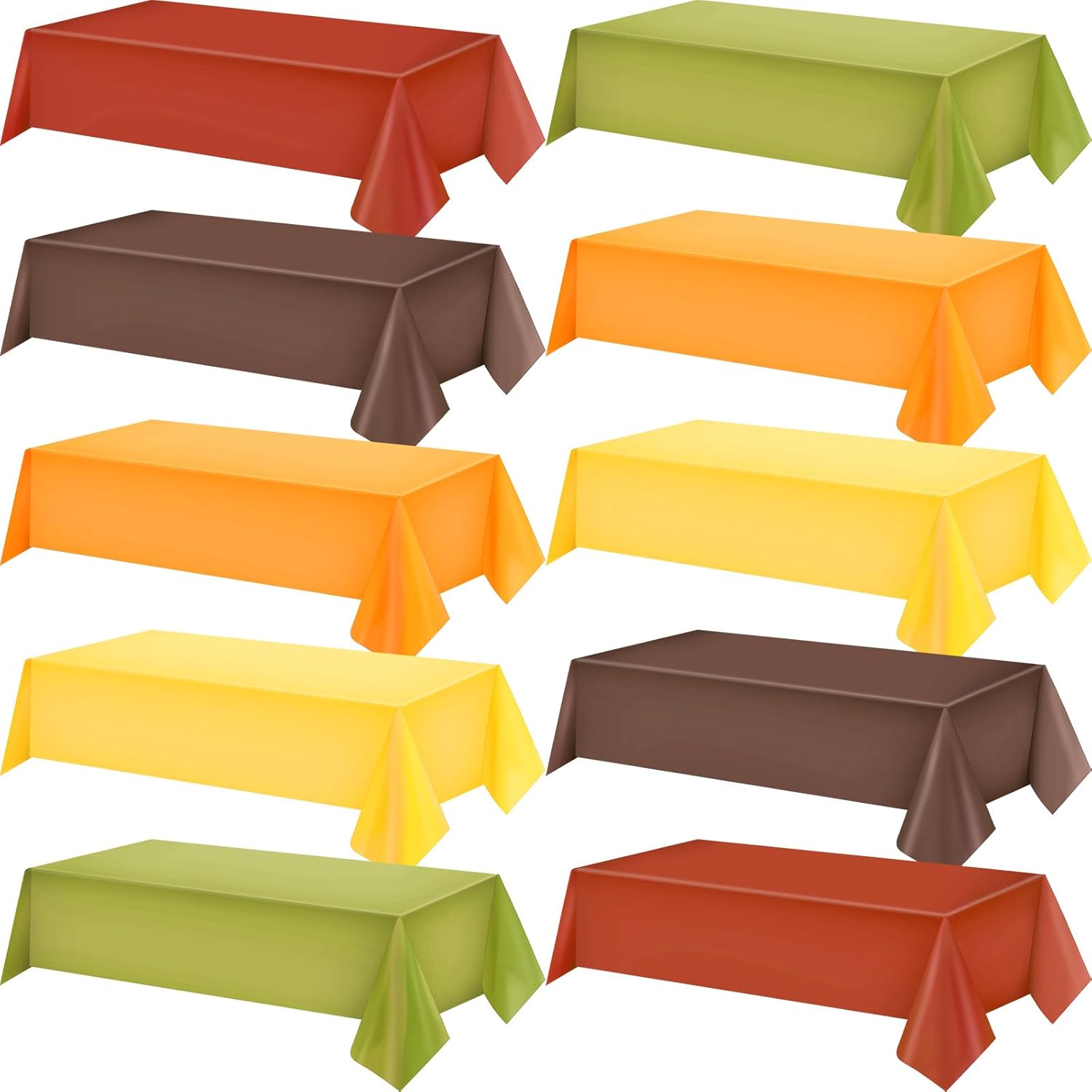 Vibrant Fall Colors Disposable Tablecloths for Thanksgiving