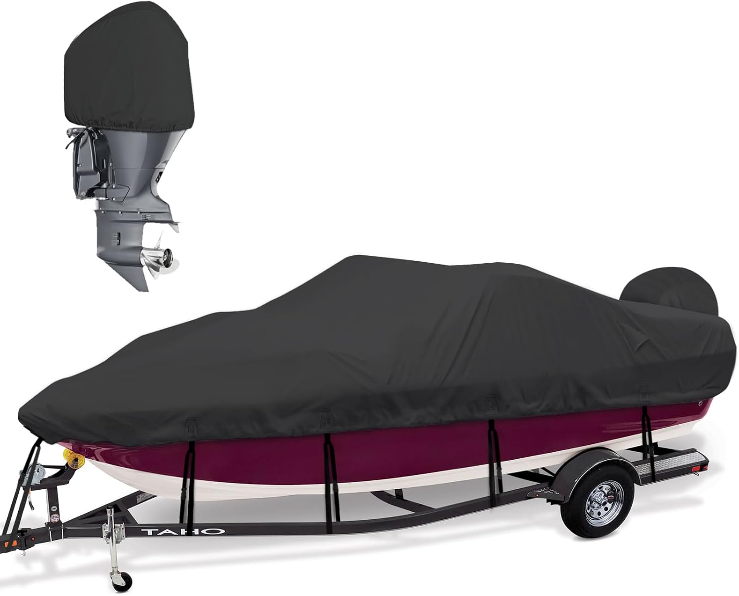 Heavy Duty Waterproof Bass Boat Cover 14-16 ft for Ultimate Protection