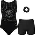 Gymnastics Leotards for Girls, Adult, Child With Shorts (Style K7VG)