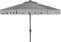 Venice Navy and White 9ft Scallop Crank Outdoor Tilt Umbrella - Fresh
