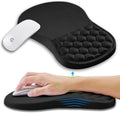 Ergonomic Mouse Pad Wrist Support with Memory Foam Massage Bulge