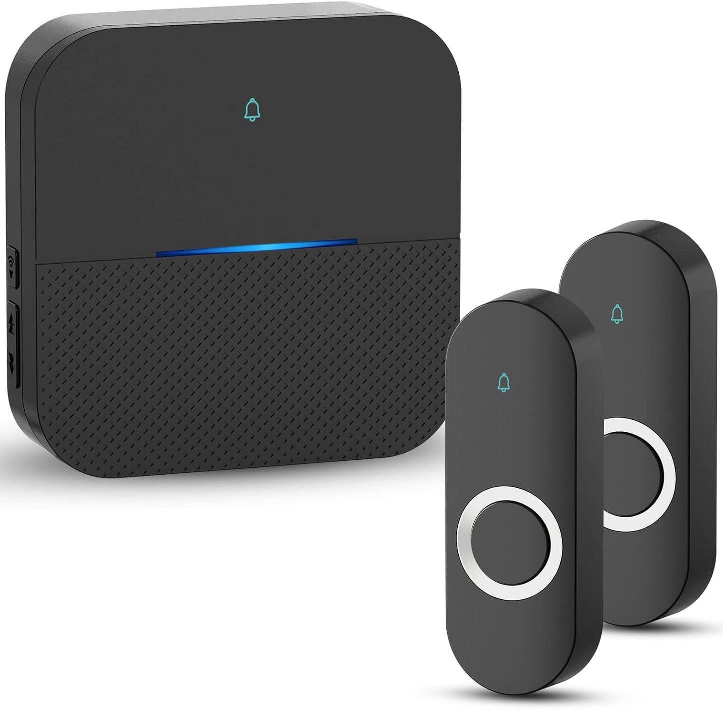 AIDA Lighted Wireless Doorbell: 1,000ft Range, 58 Chimes, LED Flash