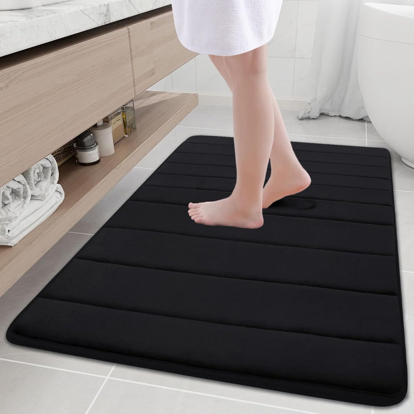 Buganda Memory Foam Bath Mat - Ultra Soft Non-Slip Rug 40x32