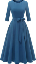 Cocktail Dresses for Women Vintage Tea Length A-Line Dress