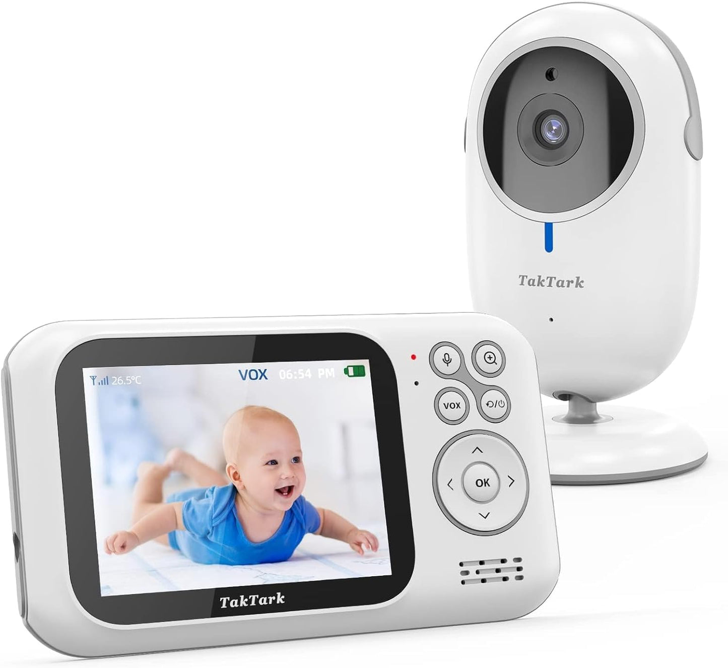 TakTark Baby Monitor with 3.2ft' LCD Screen and Night Vision