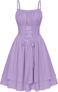 Scarlet Darkness Renaissance Dress Women Chiffon Spaghetti Strap