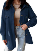 Corduroy Oversized Shacket Button Down Shirt Jacket - Warm, Versatile