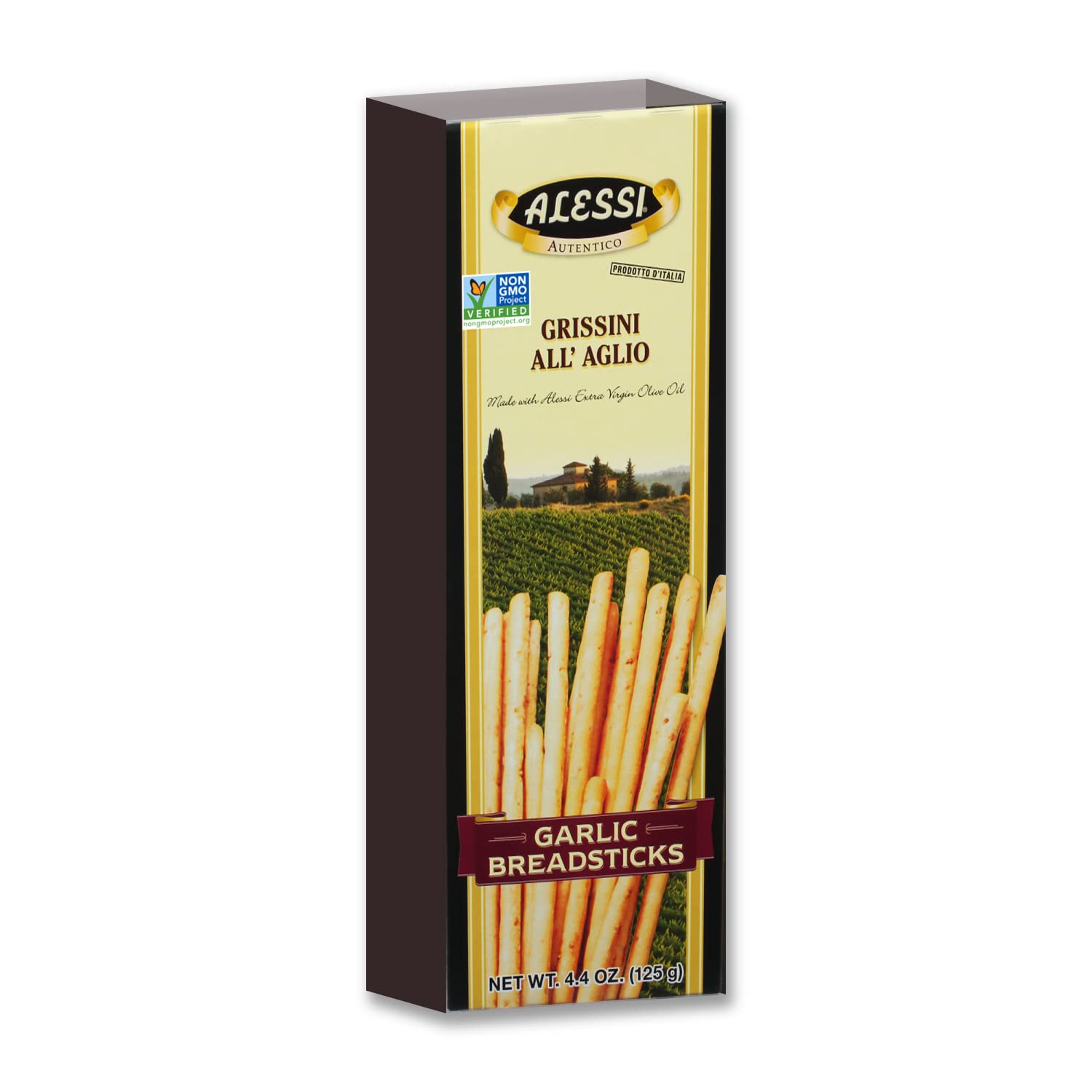 Alessi Garlic Breadsticks - Thin, Crispy Italian Snack Treat