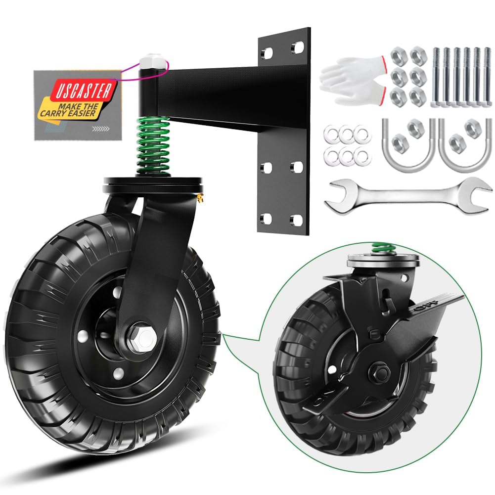 Heavy Duty 6in Gate Wheel with Brake for Metal Tube Gates