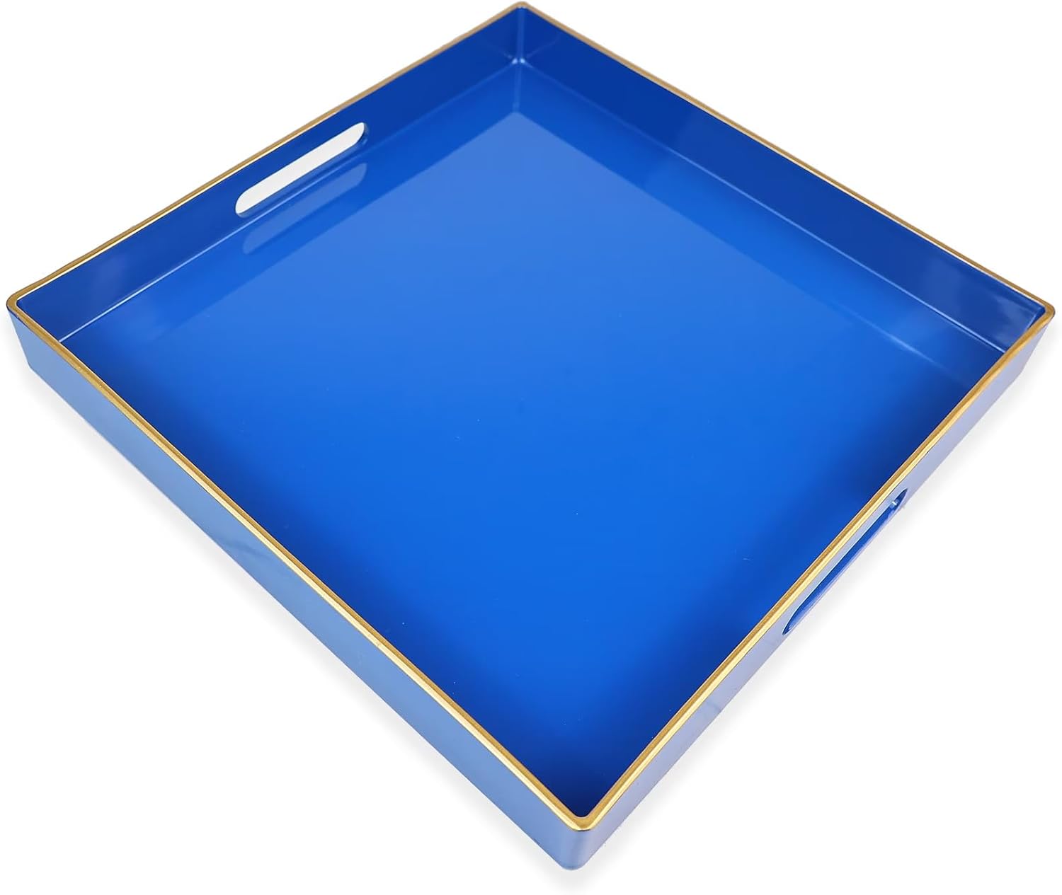 Spsyrine Blue Modern Serving Tray, Stylish & Versatile 13x13
