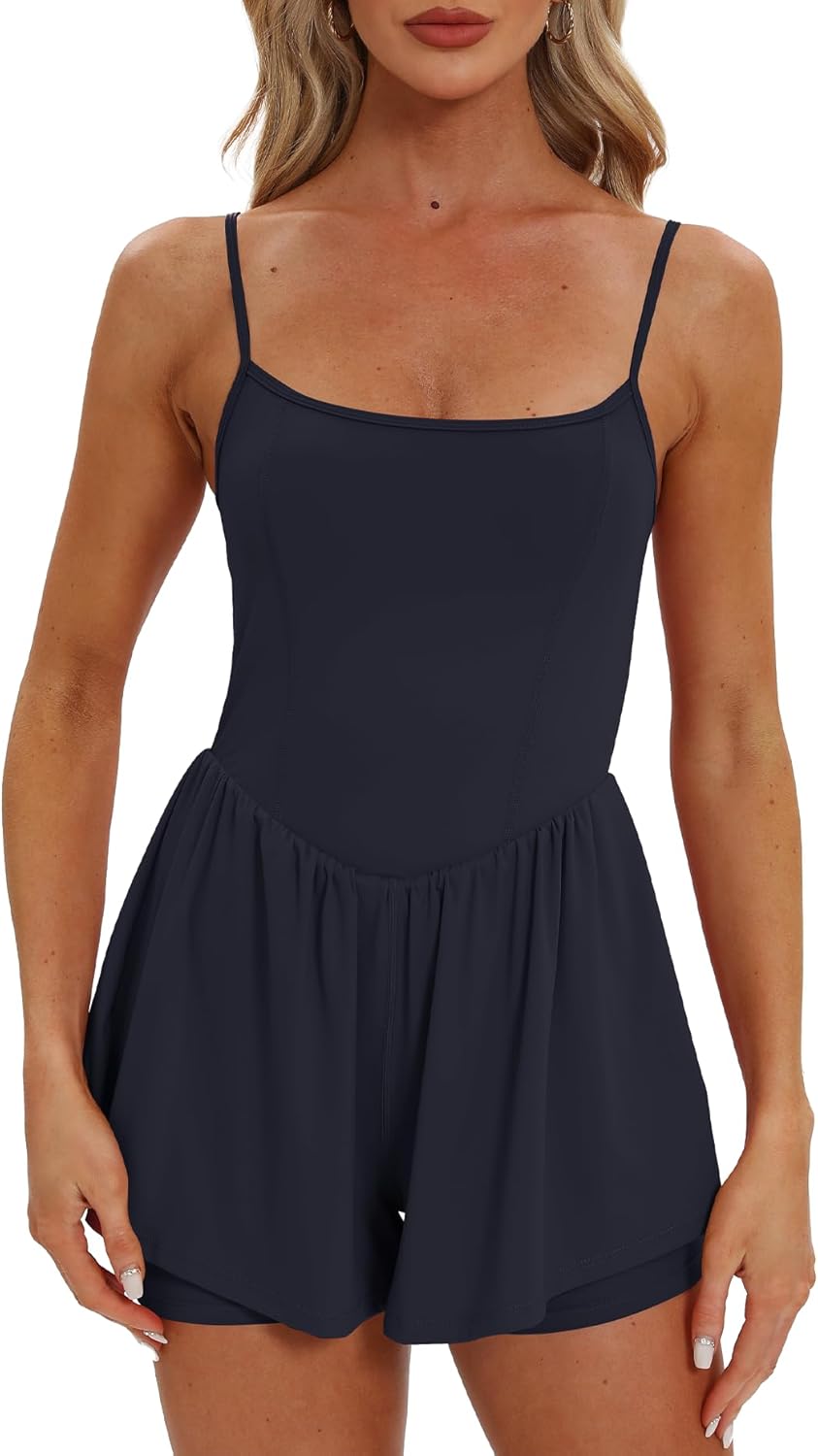 Beaully Women's Summer Sleeveless Athletic Rompers for Style