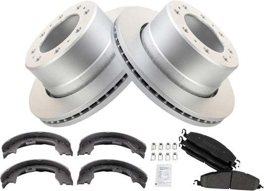 TRQ Rear Brake Pad & Rotor Kit for Dodge Ram 2500 & 3500