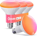 Govee BR30 Smart Light Bulbs - Matter Compatible RGBWW 4 Pack