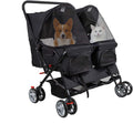 Double Pet Stroller Foldable Double Dog Stroller for 2 Pets - Smooth