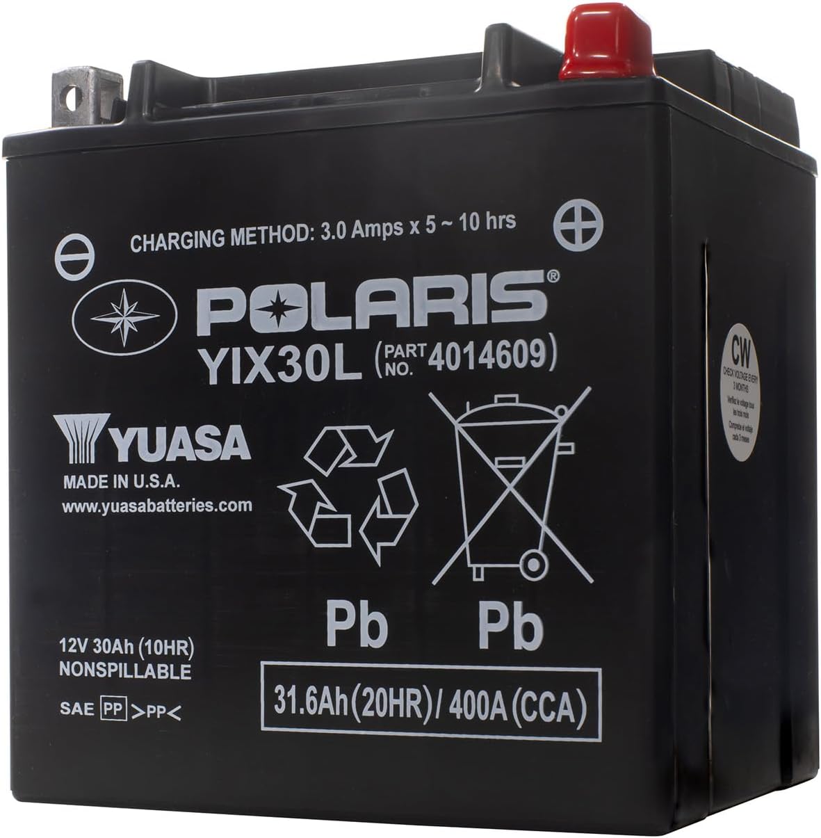 Polaris 12V 30Ah AGM Battery for Sportsman, RZR, and More