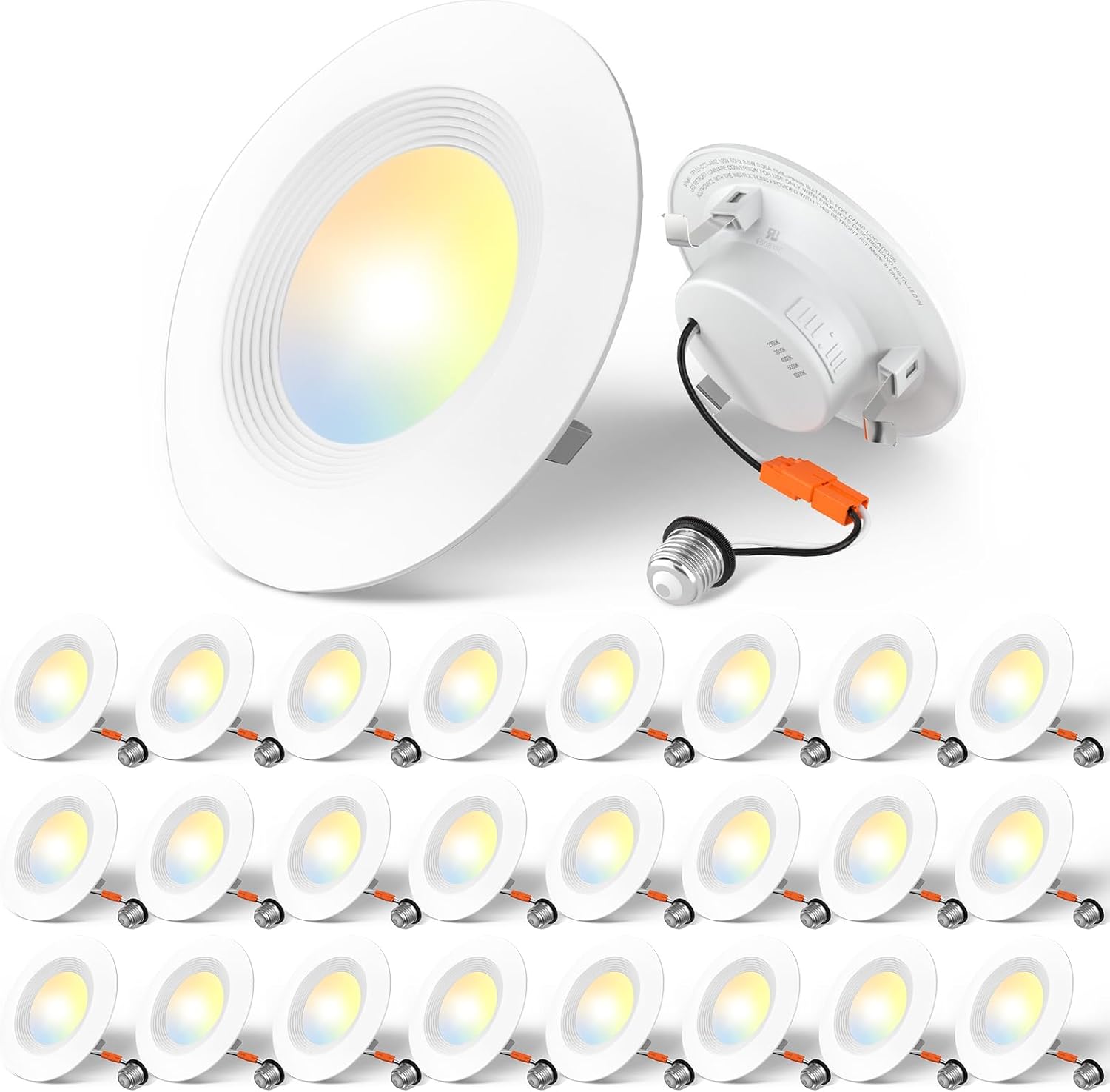 Amico 24 Pack 4 inch LED Recessed Lighting with Dimmable Features