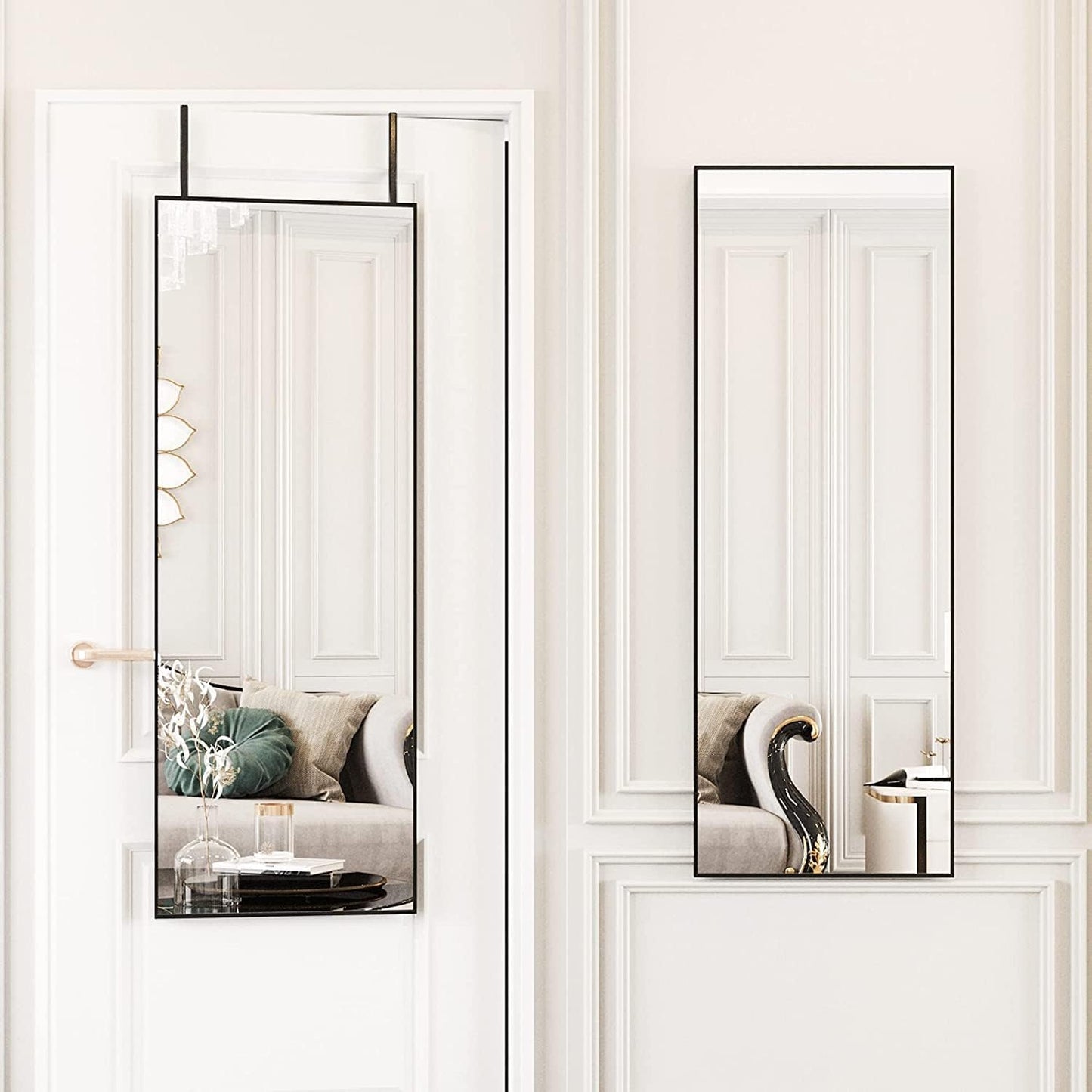 Beauty4U 50in X 14in Over The Door Mirror for Full Body Reflection
