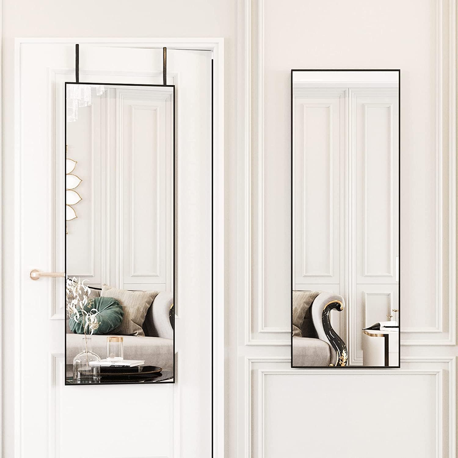 Beauty4U 50in X 14in Over The Door Mirror for Full Body Reflection