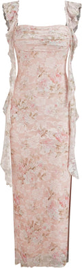 CIDER Formal Maxi Dress for Wedding Guests - Breathable Mesh Comfort
