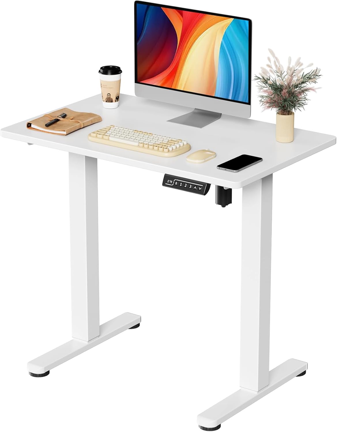 JOY worker Small Electric Standing Desk for Home Office Use