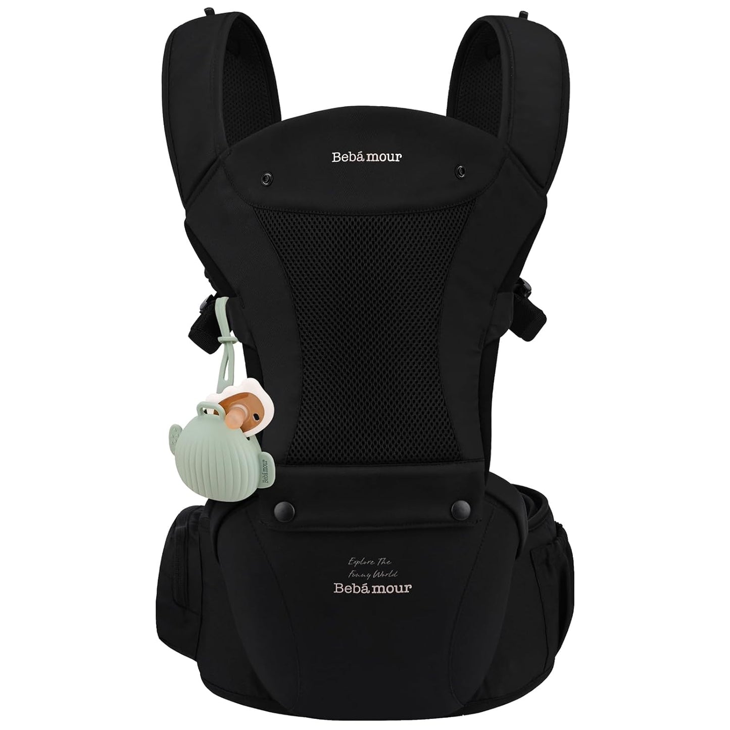Bebamour Baby Carrier with Hip Seat for All-Position Comfort