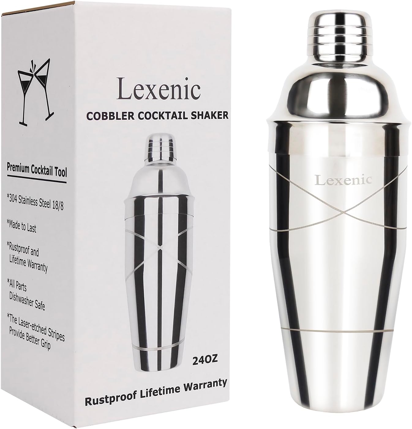Stainless Steel Cocktail Shaker - Perfect Mixes!