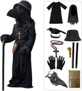 SENLI Plague Doctor Costume for Kids 9 in 1 Set - Funny Scary