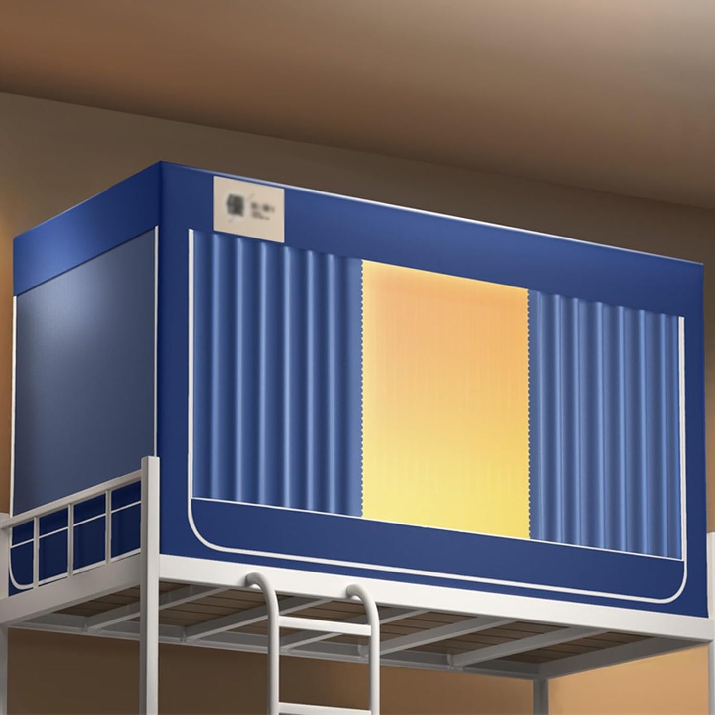 Privacy Bed Curtains with 4 Pillars - Dual Layer Tent