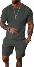 UOUA Mens Short Sets Summer 2 Piece Outfits - Comfortable Daily