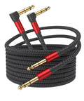 IALEGANT 10 ft 2-Pack TRS Guitar Cables - Crystal Clear Sound!