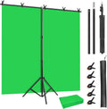 Green Screen Backdrop Kit 5 x 6.5 ft - Portable Stand for Streaming