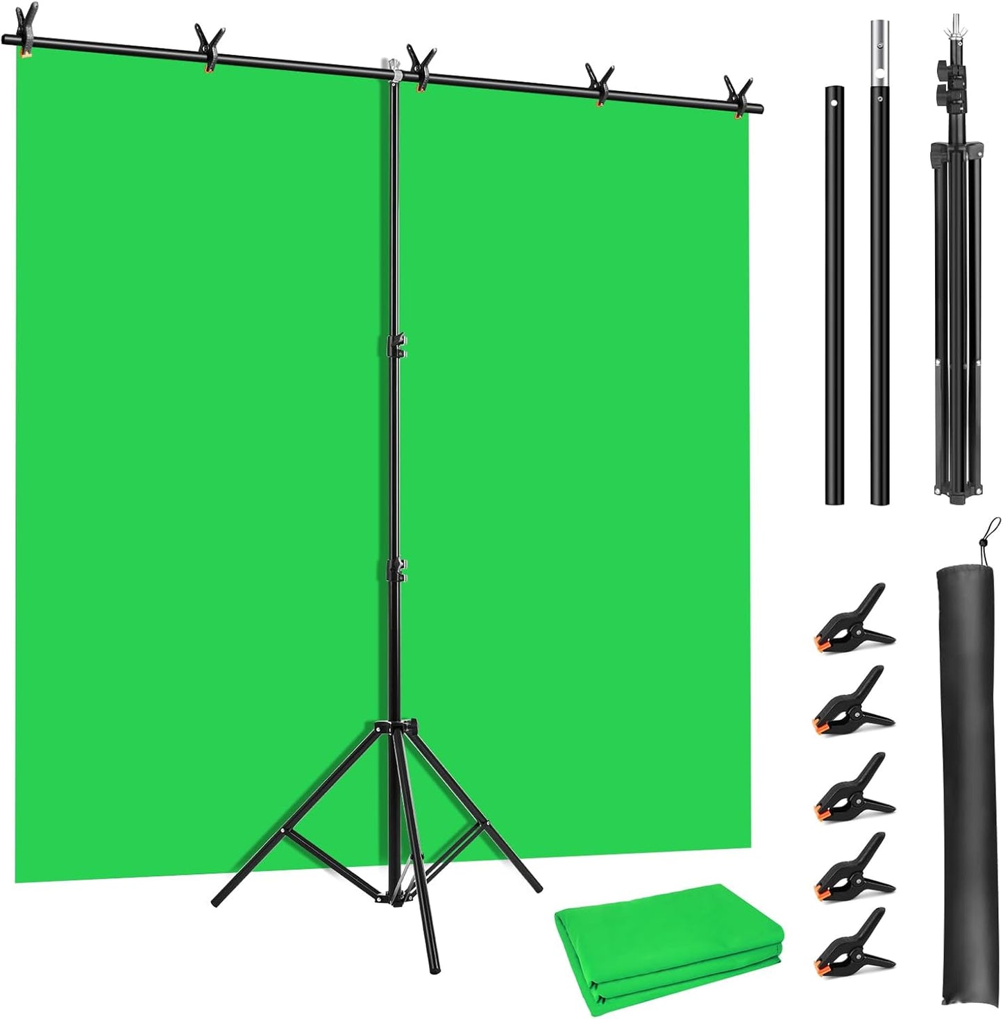 Portable Green Screen Backdrop Kit for Streaming and Gaming