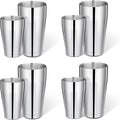 8 Pcs Cocktail Shaker Set Stainless Steel - 4 Large 28oz & 4 Small