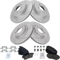 TRQ Front and Rear Performance Brake Pad & Rotor Kit - CX-9 Fit