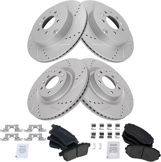 TRQ Performance Brake Pad & Rotor Kit for 2007-2015 Mazda CX-9